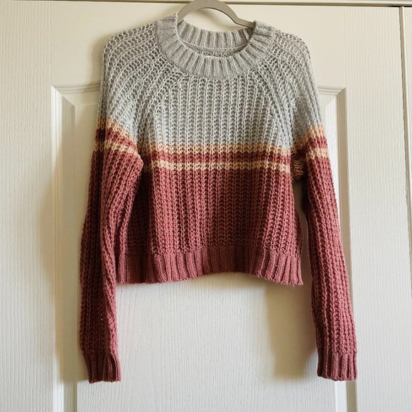 American Eagle Outfitters Sweaters - American Eagle Womens Cropped Chunky Knit Wool Blend Sweater Size M
